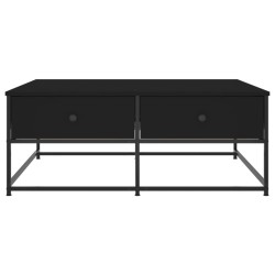 Table basse noir 100x99x40 cm bois d'ingénierie 