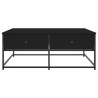 Table basse noir 100x99x40 cm bois d'ingénierie 