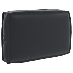 Ensemble de coussins de palette de 2 pièces en tissu oxford noir 