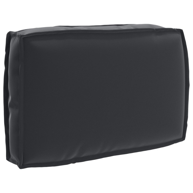 Ensemble de coussins de palette de 2 pièces en tissu oxford noir 