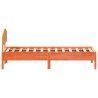 Cadre de lit sans matelas cire marron 90x190 cm bois pin massif 