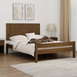 Tête de lit murale Marron miel 140x3x60 cm Bois massif de pin 