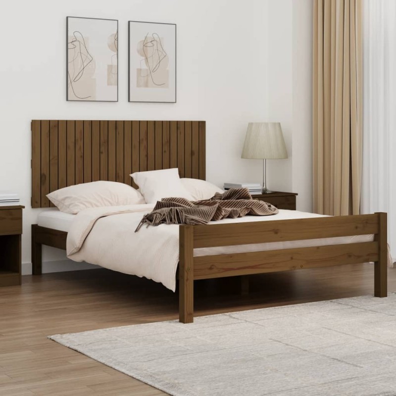 Tête de lit murale Marron miel 140x3x60 cm Bois massif de pin Tête de lit murale Marron miel 140x3x60 cm Bois massif de pin