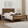 Tête de lit murale Marron miel 140x3x60 cm Bois massif de pin 