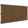 Tête de lit murale Marron miel 140x3x60 cm Bois massif de pin 