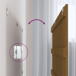 Tête de lit murale Marron miel 140x3x60 cm Bois massif de pin 