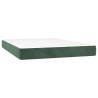 Matelas de lit à ressorts ensachés 120x210x20 cm velours 