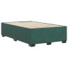 Cadre de lit sans matelas vert foncé 120x190 cm velours 