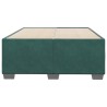 Cadre de lit sans matelas vert foncé 120x190 cm velours 