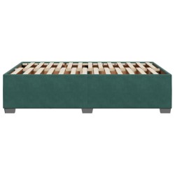 Cadre de lit sans matelas vert foncé 120x190 cm velours 