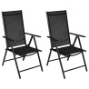 Mobilier de bistro 3 pcs Aluminium et textilène Noir 