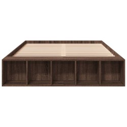 Cadre de lit sans matelas chêne marron 120x200 cm 