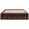 Cadre de lit sans matelas chêne marron 120x200 cm 