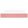 Matelas de lit à ressorts ensachés rose 120x210x20 cm velours 