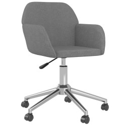 Chaises pivotantes à manger lot de 2 Gris clair Tissu 