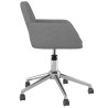Chaises pivotantes à manger lot de 2 Gris clair Tissu 