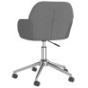 Chaises pivotantes à manger lot de 2 Gris clair Tissu 
