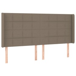Tête de lit à LED Taupe 203x16x118/128 cm Tissu 