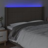 Tête de lit à LED Taupe 203x16x118/128 cm Tissu 