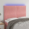 Tête de lit à LED Rose 144x5x118/128 cm Velours 