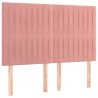 Tête de lit à LED Rose 144x5x118/128 cm Velours 