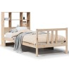Lit bibliothèque sans matelas 75x190 cm bois de pin massif 