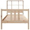 Lit bibliothèque sans matelas 75x190 cm bois de pin massif 