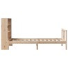 Lit bibliothèque sans matelas 75x190 cm bois de pin massif 