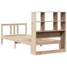 Lit bibliothèque sans matelas 75x190 cm bois de pin massif 