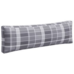 Coussins de palette lot de 3 motif à carreaux gris tissu 
