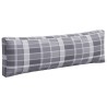 Coussins de palette lot de 3 motif à carreaux gris tissu 