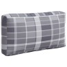 Coussins de palette lot de 3 motif à carreaux gris tissu 