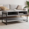 Table basse sonoma gris 90x50x45 cm bois d'ingénierie 