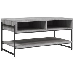 Table basse sonoma gris 90x50x45 cm bois d'ingénierie 
