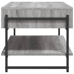 Table basse sonoma gris 90x50x45 cm bois d'ingénierie 