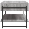 Table basse sonoma gris 90x50x45 cm bois d'ingénierie 