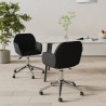 Chaises pivotantes à manger lot de 2 Noir Tissu 