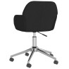 Chaises pivotantes à manger lot de 2 Noir Tissu 