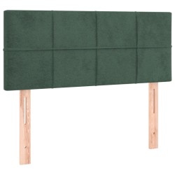 Sommier à lattes de lit avec matelas Vert foncé 90x200 cm 