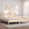 Cadre de lit sans matelas bois massif 