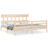 Cadre de lit sans matelas bois massif 