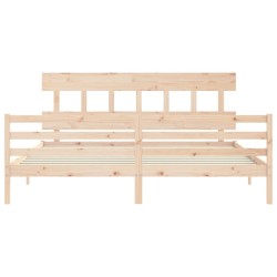 Cadre de lit sans matelas bois massif 