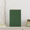 Sacs en papier 250 pcs avec poignées vert 21x11x31 cm 