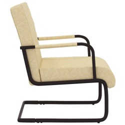 Chaise cantilever Crème Similicuir 