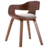 Chaise de salle à manger Taupe Bois courbé et tissu 