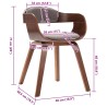 Chaise de salle à manger Taupe Bois courbé et tissu 