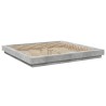 Cadre de lit sans matelas gris béton 200x200 cm 
