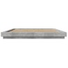 Cadre de lit sans matelas gris béton 200x200 cm 