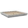 Cadre de lit sans matelas gris béton 200x200 cm 
