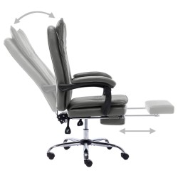Chaise de bureau Anthracite Similicuir 